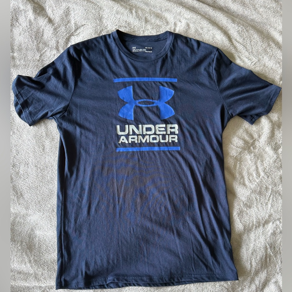 Under Armour Men's Size M Navy Logo Graphic Tee